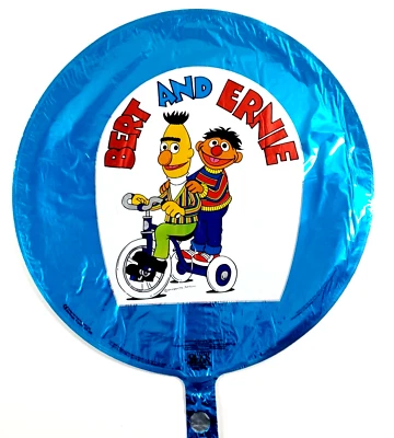 Triciclo Bicicleta Vintage Años 80 Anagrama Mylar Helio Fiesta Globo Muppets Bert Ernie Foto 1 de 4