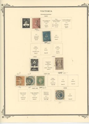 VICTORIA--Colección de 134 estampillas montadas en páginas de Scott Foto 1 de 4