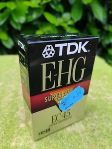 TDK EC-45 E-HG Hi-Fi Extra High Grade VHS Videocamera Cassette Tape --NEU-- - Bild 1 von 2