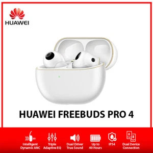 Huawei FreeBuds Pro 4 Bluetooth ANC Bone Sensor Wireless Earphone Earbud – White - Picture 1 of 7