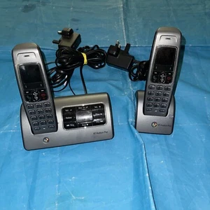 BT Hudson 1500 Twin DECT Cordless Phone With Answer Machine Gun Metal/Black - Zdjęcie 1 z 9