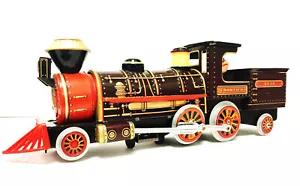 SELTENER VINTAGE BATTERIEBETRIEBENER MYSTERY ACTION FRONTIER 3535 LOKOMOTIVE ZINNZUG - Bild 1 von 12