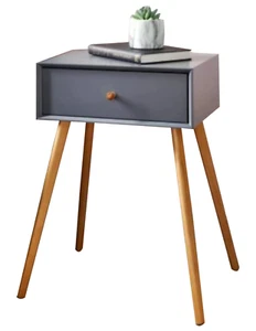 Wooden Bedside Table Bedroom Furniture Storage Nightstand Side Tables Grey- 457 - Picture 1 of 3