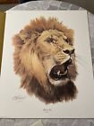 Guy Doheleach Hand Signed African Lion Print Plate XXII Original Cover