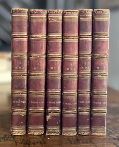Thucydides Graece Latine Leather 6 Volumes Greek Latin 1804 Peloponnesian War - Imagen 1 de 14