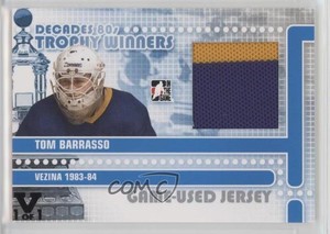 2010-11 ITG Decades 1980s Silver Vault Purple 1/1 Tom Barrasso #TWJ-13 HOF av1