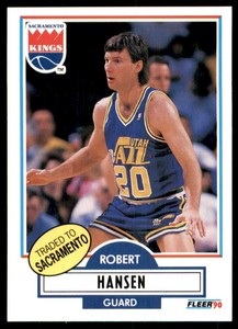 1990-91 Fleer Robert Hansen Sacramento Kings #186