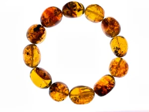 Mexican AMBER Crystal Bracelet - Beaded Handmade Jewelry, Healing Stones, 48461 - Picture 1 of 6