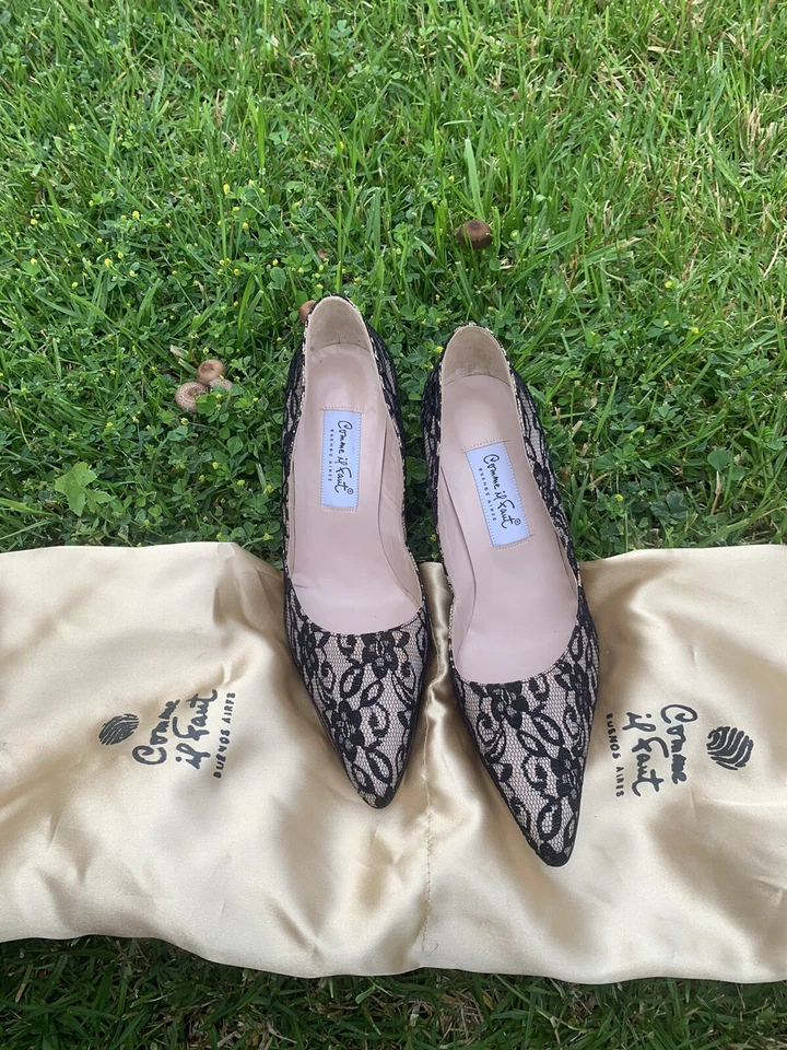 Comme Il Faut танго кружева туфли размер 7 с оригинальной сумкой для обуви уникальный и редкий! - Изображение 1 из 4