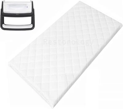 Replacement Mattress Snuz Pod4 Bedside Crib Quilted Size L76 x W40 cm Thick 4 cm