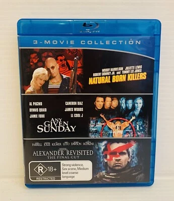 Natural Born Killers / Any Given Sunday / Alexander Revisited Blu Ray Region B - Image 1 of 4