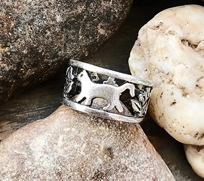 Anel aposentado James Avery Eternity gato e flores - Imagem 1 de 4