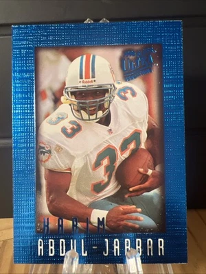 1996 Fleer Ultra Sensations Karim Abdul-Jabbar Rookie Blue Parallel RC #55 - Image 1 of 2