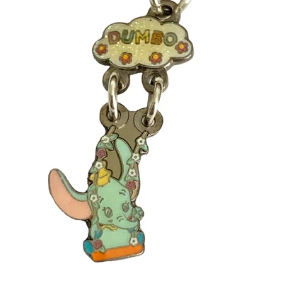 Винтажный Disney Дамбо слон зажим на молнии вытянуть сумочки сумка подписанный подвеска - Изображение 1 из 4