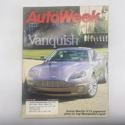 AutoWeek Magazine October 2000 Aston Martin Vanquish - Image 1 of 4