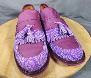 John Fluevog Biblio Alma Penny Loafers With Tassle 6 Purple Womens - Picture 1 of 19
