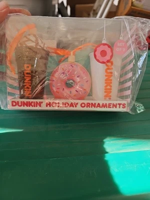 Dunkin' Holiday Ornaments Set of 3 Coffee Donut  Christmas Decoration 2024 - Image 1 of 4