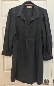 Madewell Denim Babydoll Hemd Kleid Washed Black Jeans Gr. XL Cottagecore Boho - Bild 1 von 4