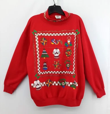Sudadera NutCracker Mujer Mediana Roja Manga Larga Cuello Simulado Vacaciones de Navidad Foto 1 de 4