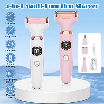 4-In-1 Electric Shaver Women Bikini Trimmer Wet & Dry Use Hair Removal Epilator - image 1 of 4