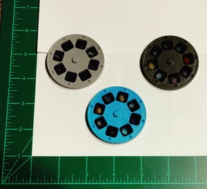 Smithsonian Room Planetarium Projector Replacement Wheels Slides Black Gray Blue - Picture 1 of 5
