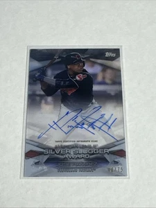 2018 Topps Jose Ramirez JERSEY MATCH 40/75 ON CARD DOUBLE AUTO ERROR #MLBAA-JR - Picture 1 of 2