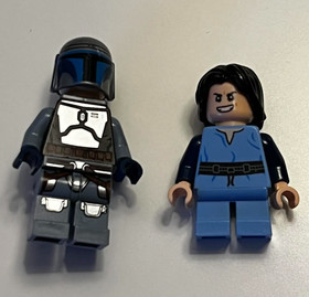 Lego Star Wars Jango Fett (ANGRY FACE) and Young Boba from SET 75191.