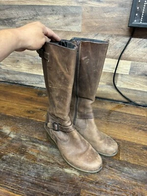 Botas de cuero KEEN para mujer de escoceses cuña alta 1013740 marrón oscuro cremallera talla 11 Foto 1 de 4
