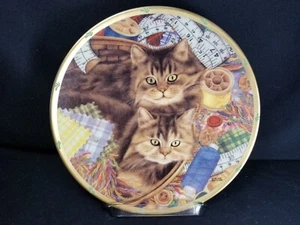 RARO 1995 LE Anne Mortimer/Lenox Countryside Cats #4 "Buttons & Buster" Nuevo en caja/certificado de autenticidad - Imagen 1 de 8