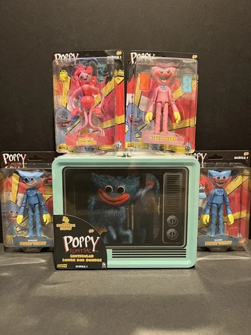Poppy Playtime (2)Huggy Wuggy, Mommy Long Legs, Kissy Missy & Lunchbox-Brand New Cover