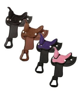 Silla de montar occidental en miniatura de 8 pulgadas - asiento de gamuza - cordura - 4 colores - Imagen 1 de 9