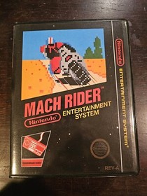 Mach Rider (Black Box) CASE ONLY Nintendo NES Bit Box. Great Condition