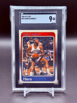 Charles Barkley 1988-89 Fleer #85 SGC 9 MINT - Image 1 of 2