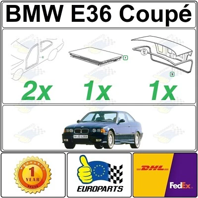WINLAS 1996 BMW E36 Coupé Kit Set 4 pièces: Joints de Portes, Coffre, Toit Ouvrant
