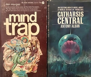 vintage Sci Fi CATHARSIS CENTRAL Antony Alban & MIND TRAP Dan Morgan (2 pb) - Picture 1 of 3