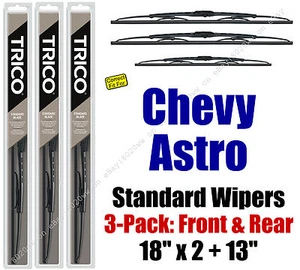 Wiper Blades 3pk Front Rear Standard fit 1993-2005 Chevrolet Astro 30180x2/130 - Picture 1 of 1