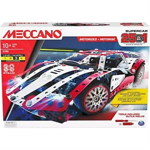 Meccano Supercar 25 en 1 Modelo Vehículo Motorizado Kit de Construcción 347 Parte 10+ 21202 - Imagen 1 de 5