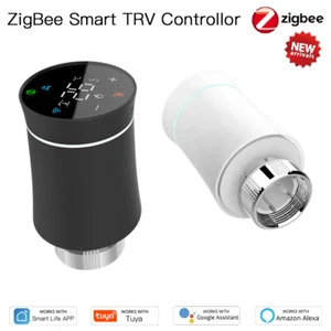Tuya Smart Thermostat Radiator Valve TRV Programmable ZigBee for Alexa Google US - Picture 1 of 14