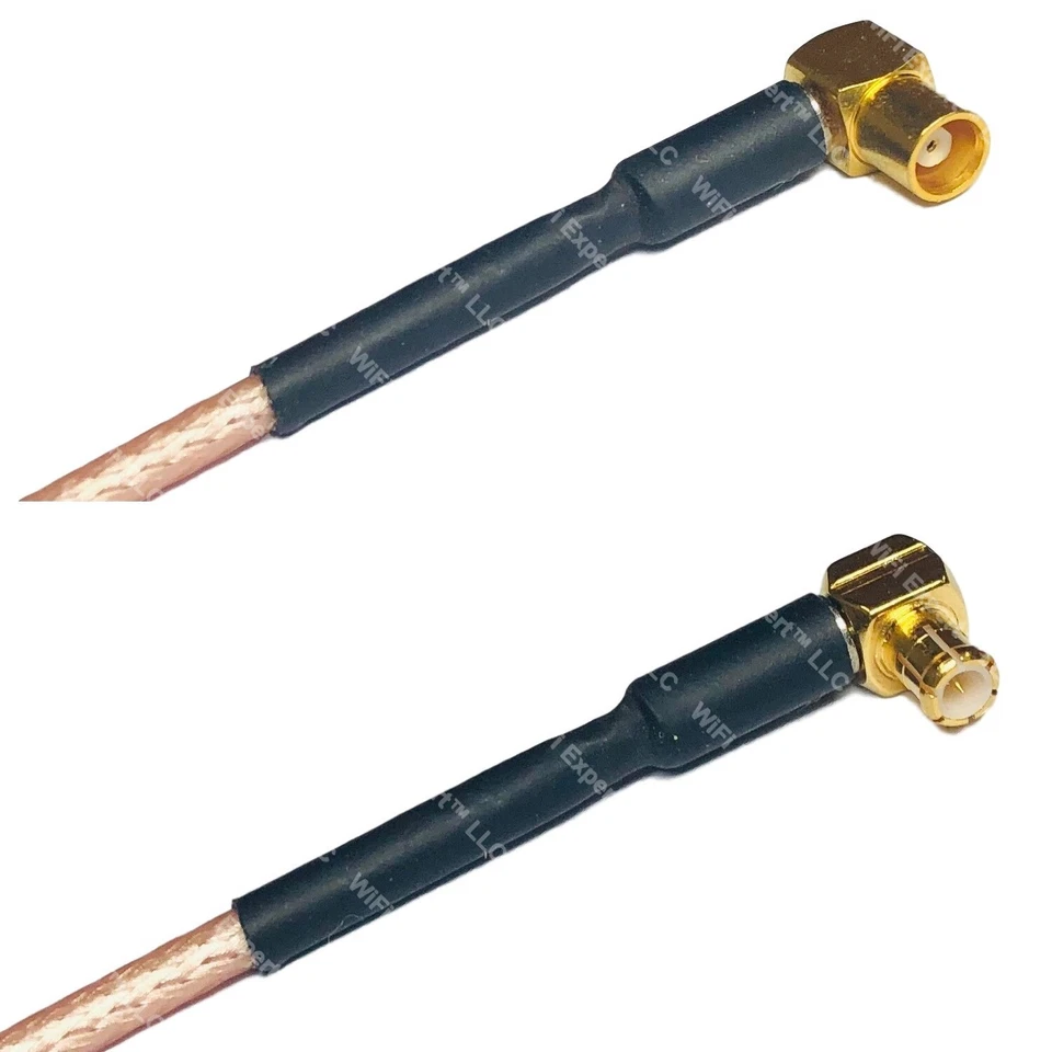 RG316 MCX FEMALE ANGLE to MCX MALE ANGLE RF Cable Rapid-SHIP LOT - Image 1 of 1