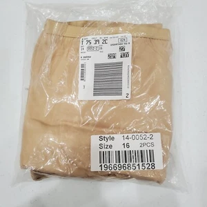 Comfort Choice Underwear Womens Plus Size 16 Tan Cotton Brief 2 Pack - Picture 1 of 6