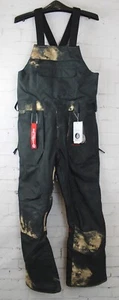 Volcom Roan Bib Overall Snow Pants, Men's Small Bleach Black New - Picture 1 of 2