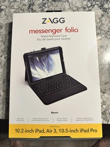 Zagg Messenger Folio Tablet Keyboard & Case For iPad Air 3 & 10.5" iPad Pro - Picture 1 of 4