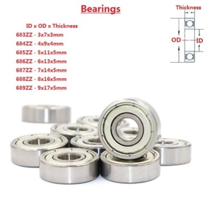Deep Groove Ball Bearings Double Shielded 683ZZ 684ZZ 685ZZ 686ZZ 687ZZ 688 689 - Bild 1 von 4