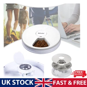 Automatic 6 Day Meal timed Pet Dog Cat Feeder Food Bowl Auto Holiday Dispenser🔥 - Picture 1 of 12