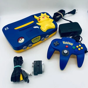 N64 Konsole Nintendo 64 Pikachu Edition Spielekonsole + Controller Stick Top - Bild 1 von 3