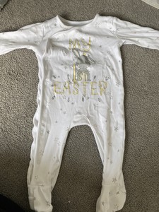 my first easter sleepsuit