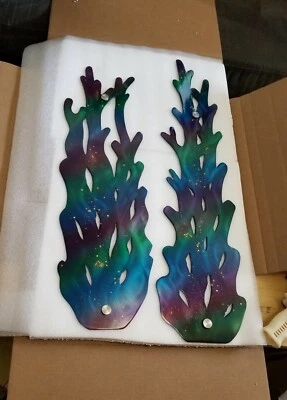 arte de pared de metal decoración del océano arte algas interior exterior patio terraza porche arte grande Foto 1 de 4