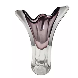Vintage Sommerso Murano Lila Glas Vase Kunstglas 70er Jahre - Bild 1 von 9
