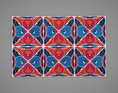 "Impresión de póster británico original vintage de los años 60 - diseño abstracto pez ángel 19x29""" Foto 1 de 4