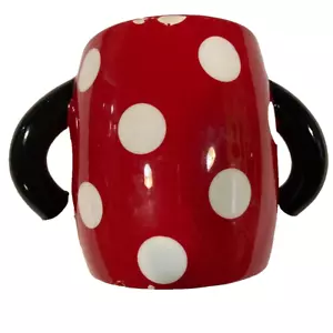 Mickey Mouse Tasse Kaffeetasse Disney gepunktet Doppelarme/Griff rot schwarz 16oz - Bild 1 von 1